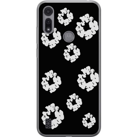 Motorola Moto E6i Gjennomsiktig deksel Tears estetisk med tidløs denimfølelse og blomstinspirerte detaljer som gir en uttrykksfull og premium bystil