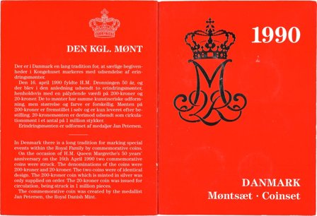 Danmark 1990 - Kgl. møntsæt - 2. sortering