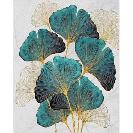 (40x30cm) Fyrkantig Diamantmålning 5D DIY Fyrkantig Diamantmålning Full Drill Ginkgo Biloba Diamantmålning Fyrkantig f