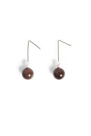NA-KD Mixed Pearl and Stone Earrings - Smykker - Brun - One Size
