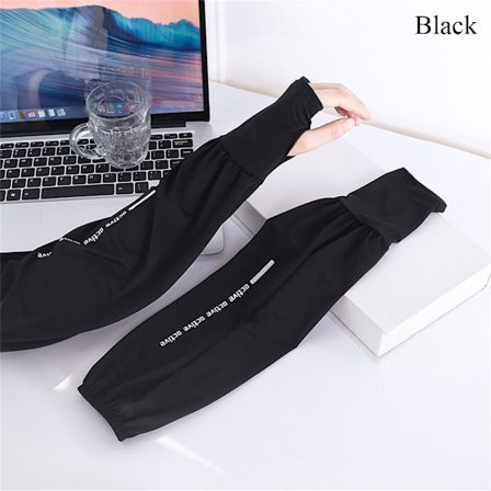 Solskydd Arm Sleeves Anti UV Arm Covers SVART