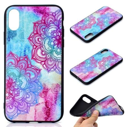 iPhone XS Max 6,5 tommer mønsterprintetui Blødt, fleksibelt telefon cover - Mandala-Blomst Multicolor