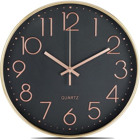 Stille Stillegående Kvarts Analog Veggklokke - 30 cm - Ingen tikking