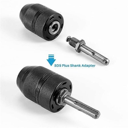 2-13MM Nyckellös Borrchuck med SDS Plus Adapter, 1/2-20UNF Slagborrchuck Ändringsadapter Con