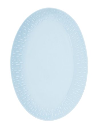 Confetti Oval Dish W/Relief 1 Pcs. Giftbox Blue Aida