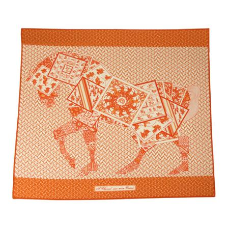 Hermès, Silky Scarves Oranje, Dames, Maat:ONE Size