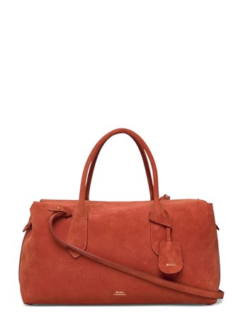 Polo Ralph Lauren Bellport Suede Satchel - Orange - ONE SIZE