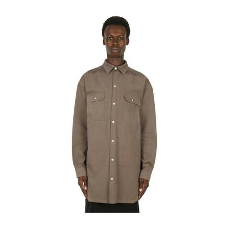 Rick Owens Longline Outershirt , Bruin , Heren , Maat: M