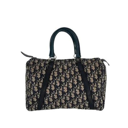 Dior Vintage Pre-owned Canvas handTass , Blauw , Dames , Maat: ONE Size Vintage Tassen