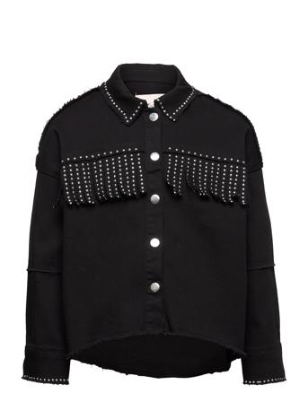 Konwoxer L/S Frill Col Shirt Pnt Black Kids Only