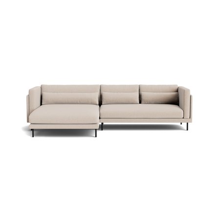 Bali Chaiselongue-Sofa, links, Hygge Beige, modernes Design, hoher Sitzkomfort, elegante Optik, zeitloser Stil, Höhe 76cm, weiche Polsterung