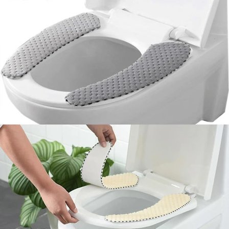 2 paria yleiskäyttöisiä pestäviä WC-istuimen päällisiä WC-kanteen