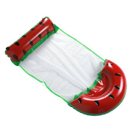 Vikbar vatten uppblåsbar flytande hängmatta Förtjockad vattenmelon hopfällbar pool simning flytande hängmatta