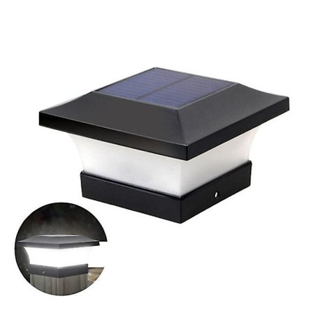 Led solcelledrevet hagelampe firkantet stolpelys Ip65 vanntett