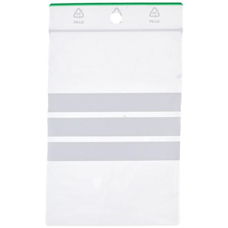 100-pack - 4x6cm Ziplock / Blixtlåspåsar / Påsar Med Skrivfält Transparent