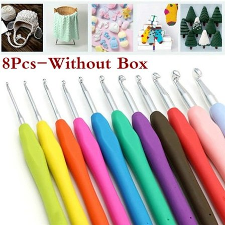 8st färgade virknålar Garnstickning s Set Tool Kit