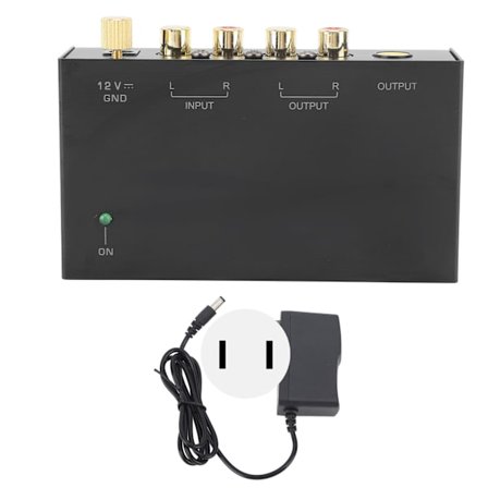 Phono-esivahvistin AC Metal 100‐240V Äänilevyjen soittimen esivahvistin levysoittimille vinyylilevyjen soittimille US-pistoke