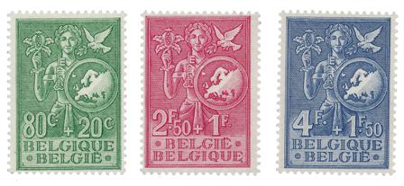 Belgien 1953 - Postfrisk - OBP 927/29