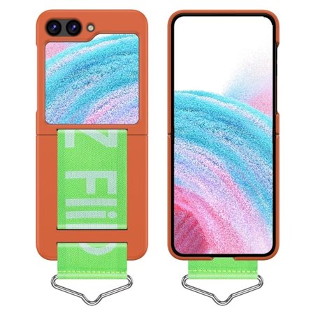 Samsung Galaxy Z Flip 5 Skal Bälte Orange/Grön