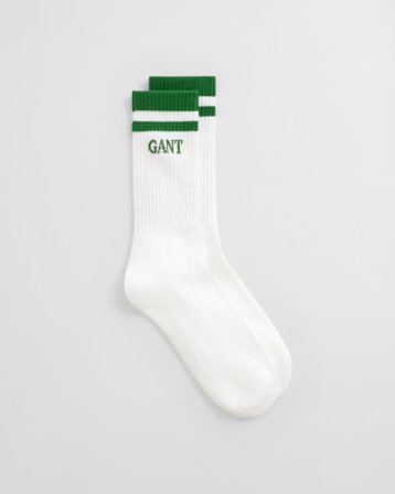 GANT Herren Gestreifte Sportsocken mit Kontraststreifen (43-45) Grün