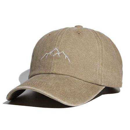 Pappa-caps for fjellet - Ustrukturert myk bomulls-caps (Khaki)