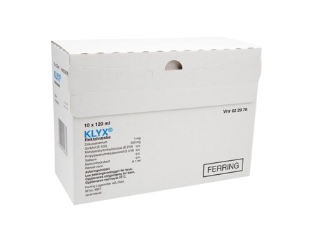 Klyx Rektalvæske (klystèr), 10 x 120 ml