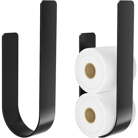 3-rullers toiletpapirholder – selvklæbende metalholder til autocamper og badeværelse | Praktisk vægopbevaring