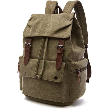 Vintage Canvas Laptop Rygsæk Rejserygsæk Stor Kapacitet Taske Unisex, Rejserygsæk, Skuldertaske til Computer