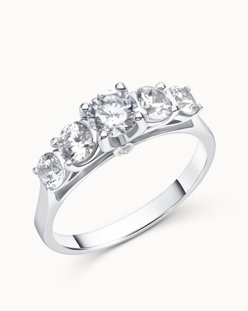 Flerstensring Claire 950 Platin 6 stycken Naturlig diamanter - Forlovelsesringe & Vielsesringe hos Vanbruun