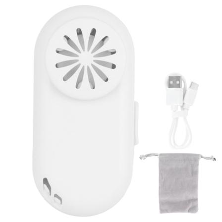 Klipp på fläkt Mini Bärbar Vit Tyst USB Laddning Kylning
