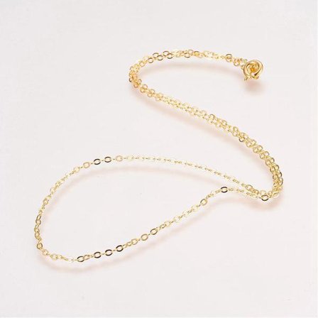 5 st.Nickelfria Guldpläterade Kabelkedjor, 45 cm. långa