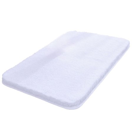 Badeværelsesdørmåtte, absorberende tæppe, gulvmåtte til hjemmet, skridsikker bademåtte, hvid ho