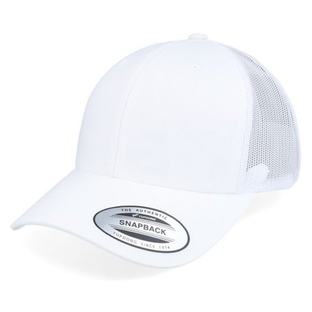 Yupoong - Vit trucker Keps - Retro White Trucker @ Hatstore