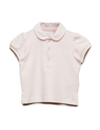 Puff-Sleeve Interlock Polo Shirt Cream Ralph Lauren Baby