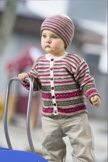 Babykofta och mössa Älva