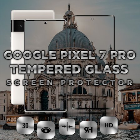 1-Pack GOOGLE PIXEL 7 PRO Skærmbeskyttelse - Hærdet Glas 9H - Super kvalitet 3D