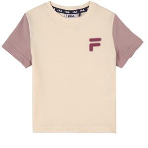 Kids - Fila Bocholt Branded T-Shirt Egret-Mauve Shadows 86/92 cm - Tops - 86/92 cm - Cream - Mädchen