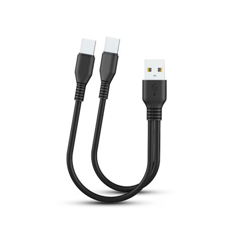 2 i 1 USB C-kabel Mobiltelefonladdare Kabeldelare Laddningssladd