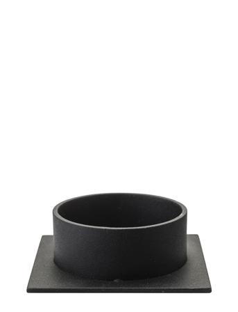 Candleholder -The Square Home Decoration Candlesticks & Tealight Holders Tealight Holders Sort Kunstindustrien