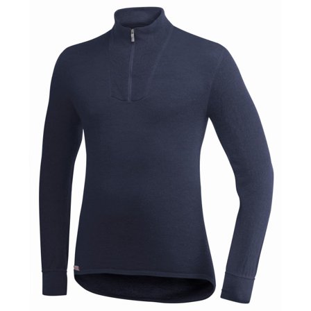 Woolpower Zip Turtleneck 200 Men base layer tops Blue S