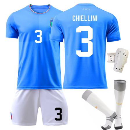 Qatar Fotbolls-vm 2022 Italien Fotboll Kit - Vit Blå L