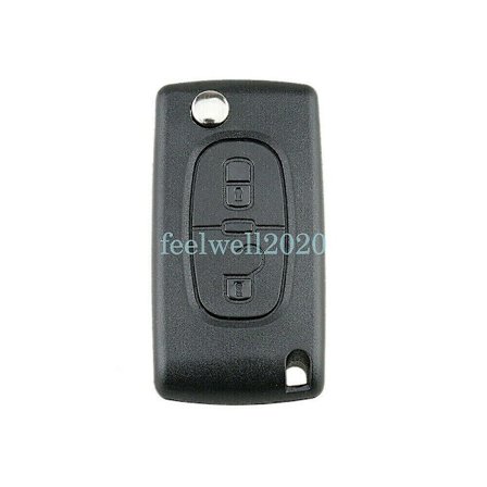 2-painikkeen kaukosäätimen kotelo Citroen C2 C3:lle, taittuva avaimenperä, VA2-terä, CE0536