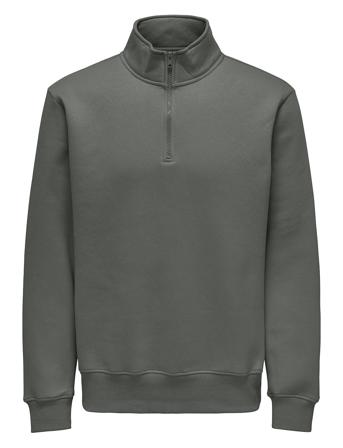 Onsconnor Reg 1/4 Zip Sweat Tops Sweat-shirts & Hoodies Sweat-shirts Grey ONLY & SONS