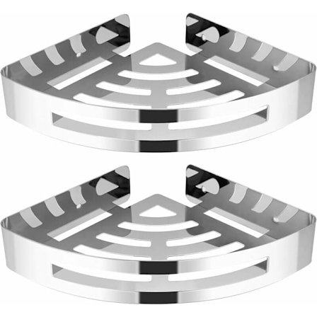 Kylpyhuoneen suihkuteline ruostumaton kulmasuihkuteline 304 ruostumaton teräs (2 kolmion sarja)