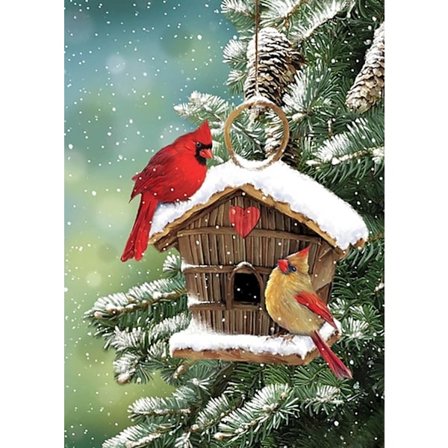 Vinter Diamant Maleri Kit, Fugle Diamant Kunst Kit Fuld Runde Diamanter til Voksne, Gave Diamant Maling, Vægdekoration Fugle-3