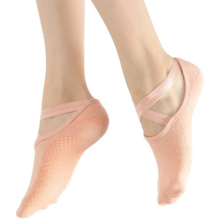 2 Par Barre Sokker, Dame Anti-Skli Ballettsokker Pilates Pustende Svetteabsorberende, Treningssokker Yoga Bomulls Sokker