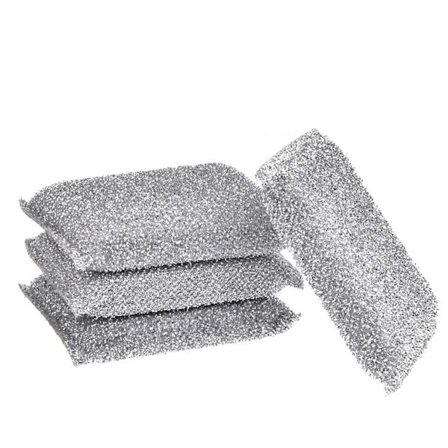 Silverglans Kudde 2-pack Diskborste Svamp Skursvamp Lurex Svamp Perfekt för beläggning av kastruller, stekpannor, keramikhällar