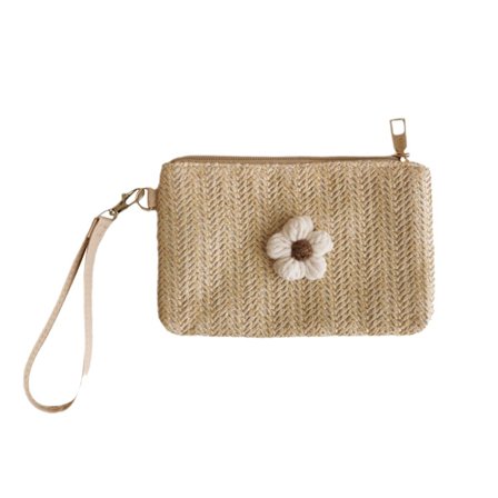 Møntpung til kvinder pige kontantholder vævet clutch taske wristlet pung