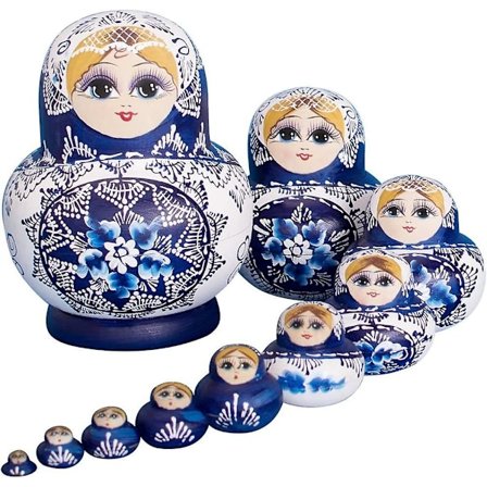 Mærke af Nesting Dolls, 10 Stykker, Serie af Russiske Matryoshka Dukker Russisk Dukke 10 Stykker i Malet Træ? Håndlavet, Gaver, Legetøj