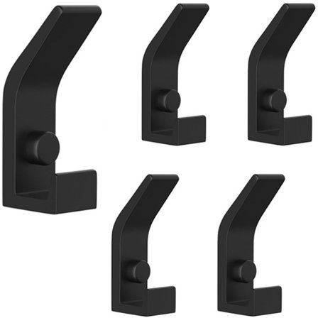 ING 5 Stykker Knager, Moderne Knagerække Tøjknager Vægknager, Dobbelte Garderobeknager Metal, Håndklædeknager Vægknager Knager Metal med Skruer